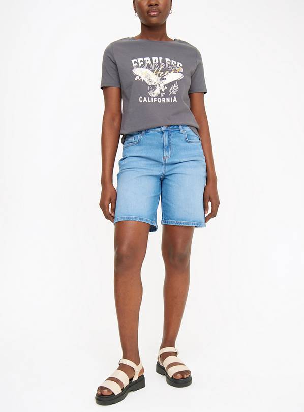 Light Denim Bermuda Shorts 8